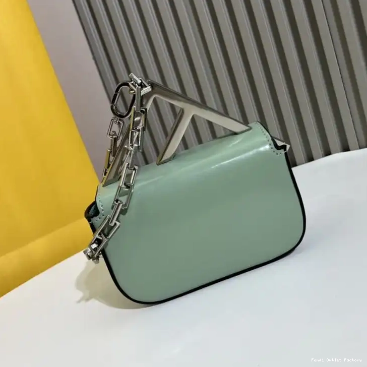 Affordable HOT Bag Leather F Green Fendi In Calf Nano 0616